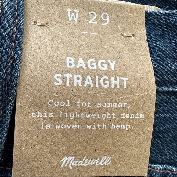 Madewell Baggy Straight Leg Women's Jeans Blue Size 29 NWT - Picture 11 of 13
